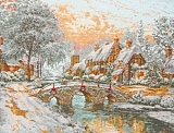 Купить недорого   Набор для вышивания Maia "Cobblestone Christmas" 35*45см, MEZ Венгрия, 5678000-01062  в интернет магазине Фэмили хобби