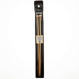 Спицы прямые "Bamboo" 3,75мм/25см, бамбук, натуральный, 2шт в упаковке, Tulip, KNS100375