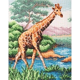 Купить недорого   Набор для вышивания Anchor "Giraffe" 23*18см, MEZ Венгрия, PCE965  в интернет магазине Фэмили хобби